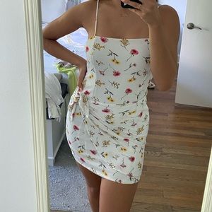 Floral summer fitted dress